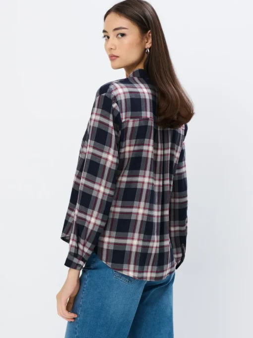 Blusen, Hemden>MOHITO Karierte Hemdbluse Hellblau
