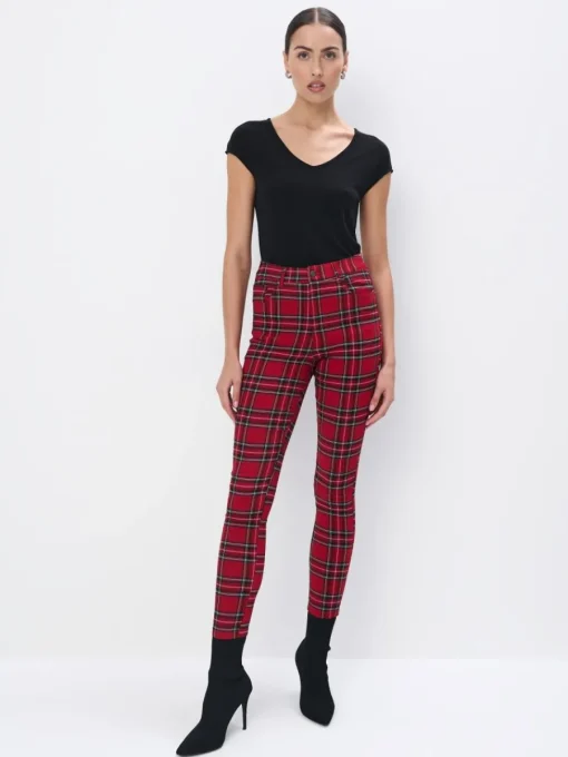 Hosen>MOHITO Karierte Hose Rot