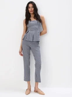 Hosen>MOHITO Karierte Hose Navy