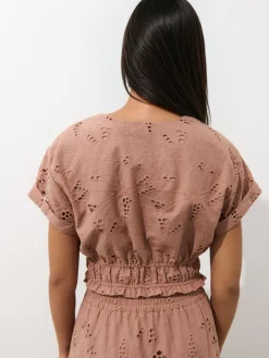 Blusen, Hemden></noscript>MOHITO Kurze Bluse Kaffeebraun