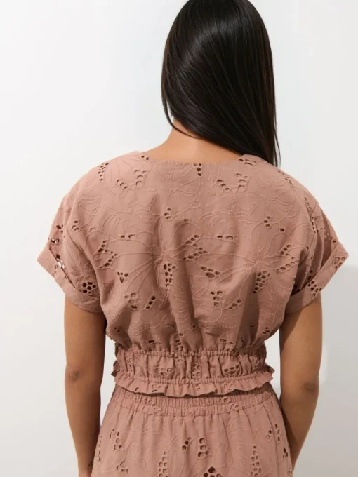Blusen, Hemden>MOHITO Kurze Bluse Kaffeebraun