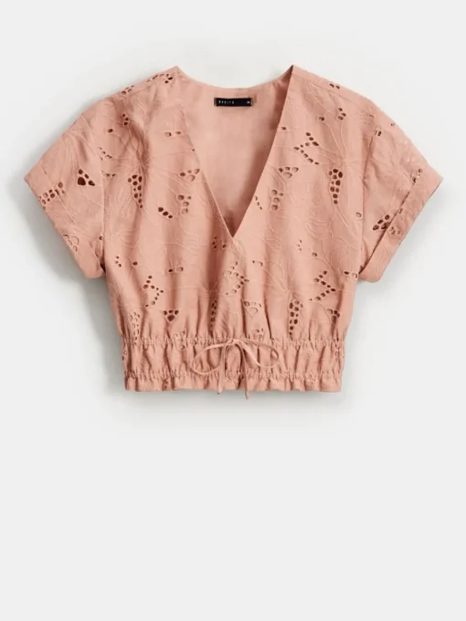 Blusen, Hemden>MOHITO Kurze Bluse Kaffeebraun