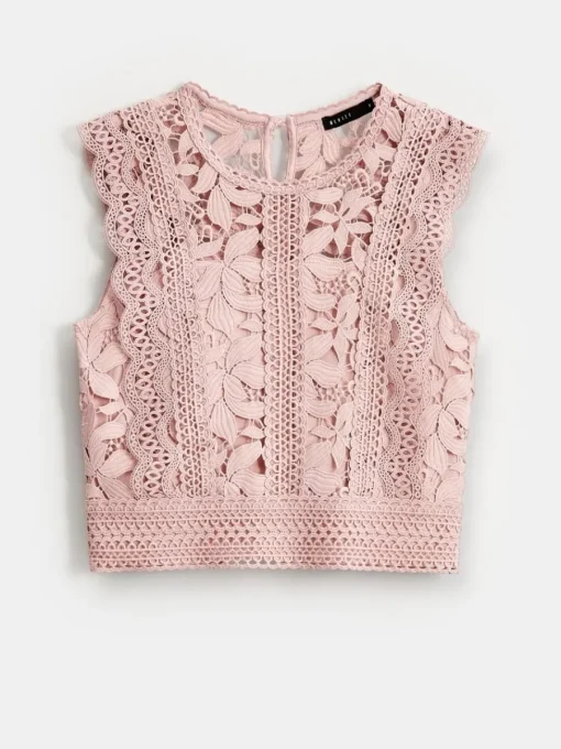 Blusen, Hemden>MOHITO Kurze Bluse Pastellrosa