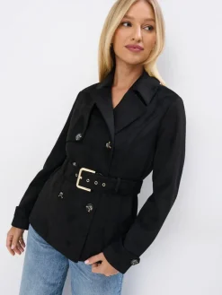 Jacken, Mäntel>MOHITO Kurzer Trenchcoat Schwarz