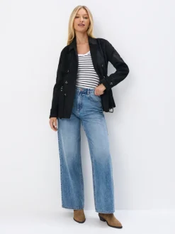Jacken, Mäntel>MOHITO Kurzer Trenchcoat Schwarz