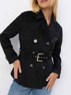 Jacken, Mäntel></noscript>MOHITO Kurzer Trenchcoat Schwarz