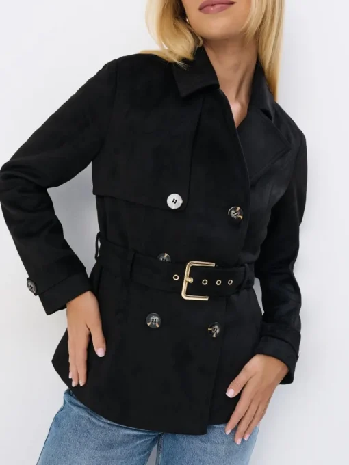 Jacken, Mäntel>MOHITO Kurzer Trenchcoat Schwarz