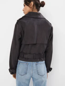 Jacken, Mäntel></noscript>MOHITO Kurzer Trenchcoat Grau