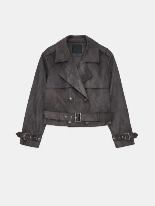 Jacken, Mäntel>MOHITO Kurzer Trenchcoat Grau