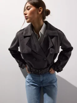 Jacken, Mäntel></noscript>MOHITO Kurzer Trenchcoat Grau