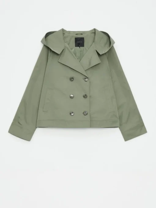 Jacken, Mäntel>MOHITO Kurzer Trenchcoat Khaki