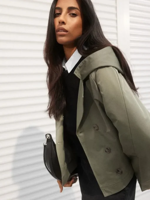 Jacken, Mäntel>MOHITO Kurzer Trenchcoat Khaki