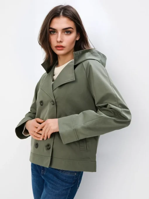 Jacken, Mäntel>MOHITO Kurzer Trenchcoat Khaki