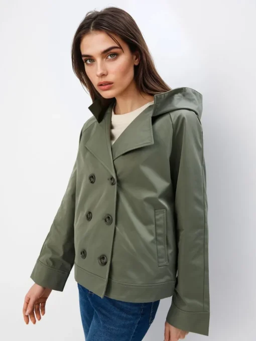 Jacken, Mäntel>MOHITO Kurzer Trenchcoat Khaki