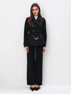 Jacken, Mäntel>MOHITO Kurzer Trenchcoat Schwarz