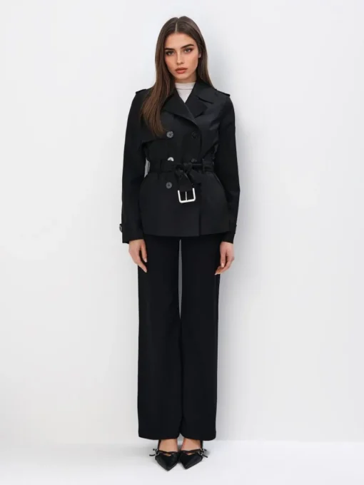 Jacken, Mäntel>MOHITO Kurzer Trenchcoat Schwarz