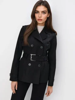 Jacken, Mäntel>MOHITO Kurzer Trenchcoat Schwarz
