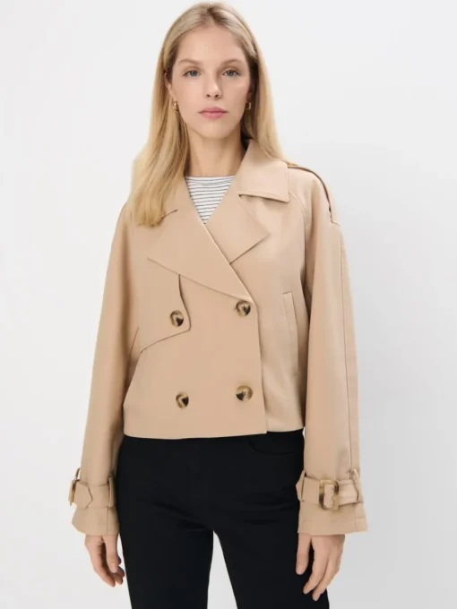 Jacken, Mäntel>MOHITO Kurzer Trenchcoat Beige