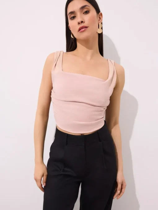 Blusen, Hemden>MOHITO Kurzes Top Nude