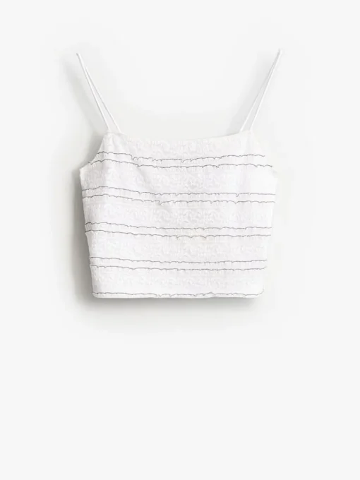 Sets|T-shirts, Tops>MOHITO Kurzes Top Weiu00df