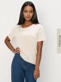 T-shirts, Tops>MOHITO LADIES` T-SHIRT Nude