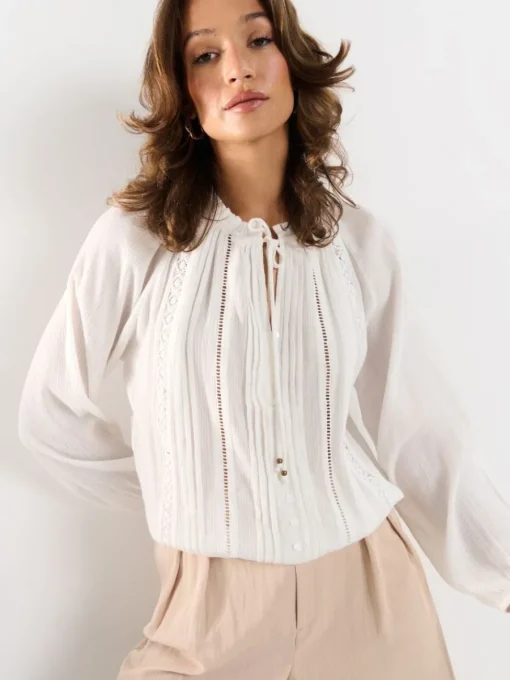 Blusen, Hemden>MOHITO Langarmshirt Weiu00df