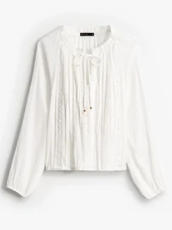 Blusen, Hemden></noscript>MOHITO Langarmshirt Weiu00df