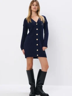 Pullover>MOHITO Langer Cardigan Navy
