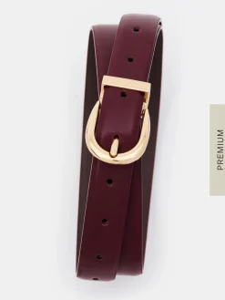 Gürtel|Premium Selection>MOHITO Ledergürtel Kastanienbraun
