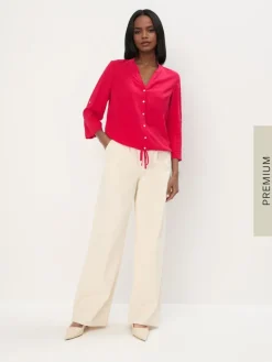 Leinen>MOHITO Linen blend blouse Fuchsia