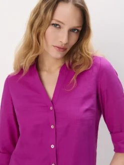 Premium Selection|Leinen></noscript>MOHITO Linen blend blouse Lila