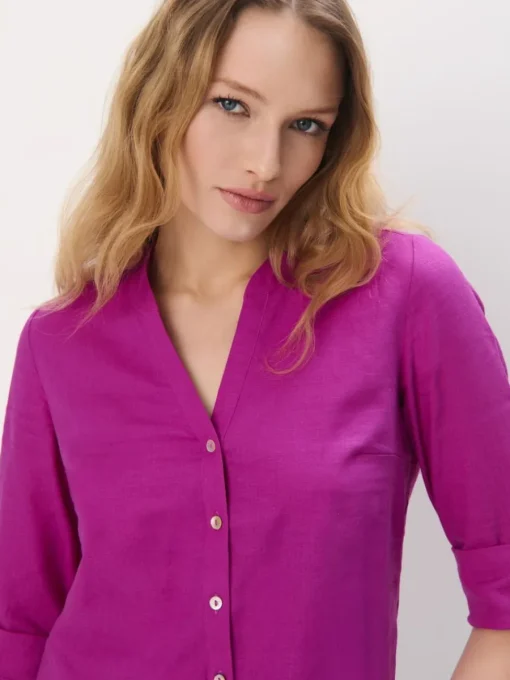 Premium Selection|Leinen>MOHITO Linen blend blouse Lila