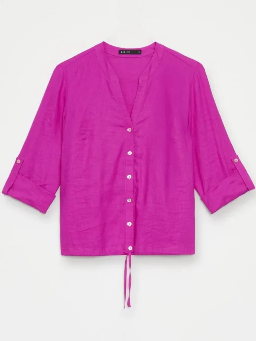 Premium Selection|Leinen>MOHITO Linen blend blouse Lila