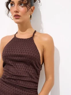 Kleider, Overalls|Entdecke Alles>MOHITO Maxikleid Dunkelbraun