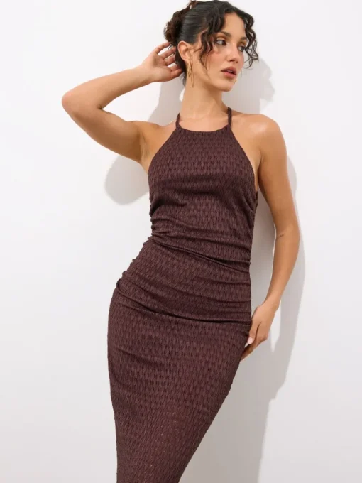 Kleider, Overalls|Entdecke Alles>MOHITO Maxikleid Dunkelbraun