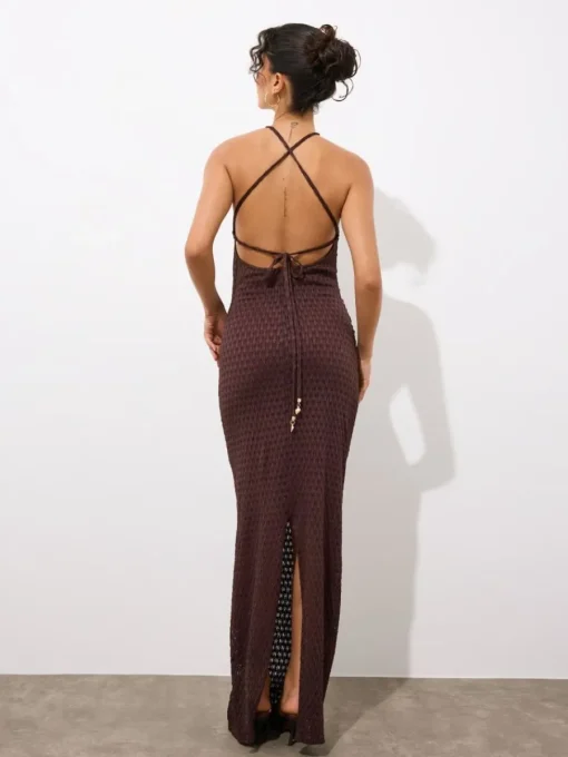 Kleider, Overalls|Entdecke Alles>MOHITO Maxikleid Dunkelbraun