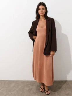 Coming Soon!>MOHITO Maxikleid mit Metallgarn Pink