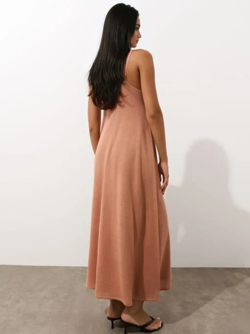 Coming Soon!>MOHITO Maxikleid mit Metallgarn Pink