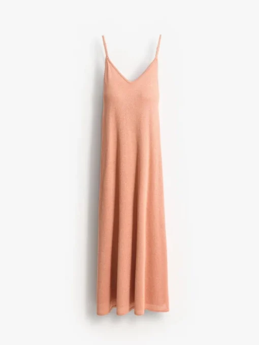 Coming Soon!>MOHITO Maxikleid mit Metallgarn Pink
