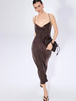 Kleider, Overalls|Entdecke Alles>MOHITO Maxikleid mit Trägern Dunkelbraun