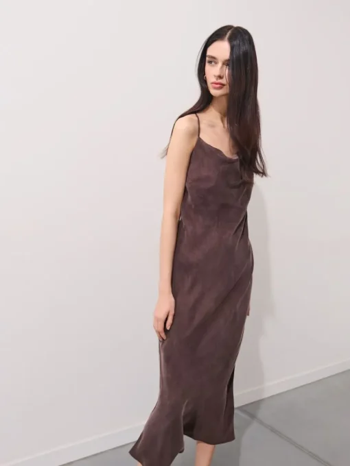 Kleider, Overalls|Entdecke Alles>MOHITO Maxikleid mit Trägern Dunkelbraun