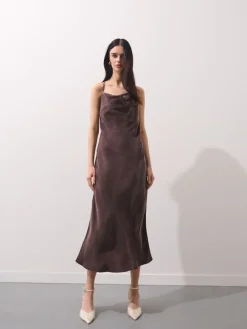 Kleider, Overalls|Entdecke Alles></noscript>MOHITO Maxikleid mit Trägern Dunkelbraun
