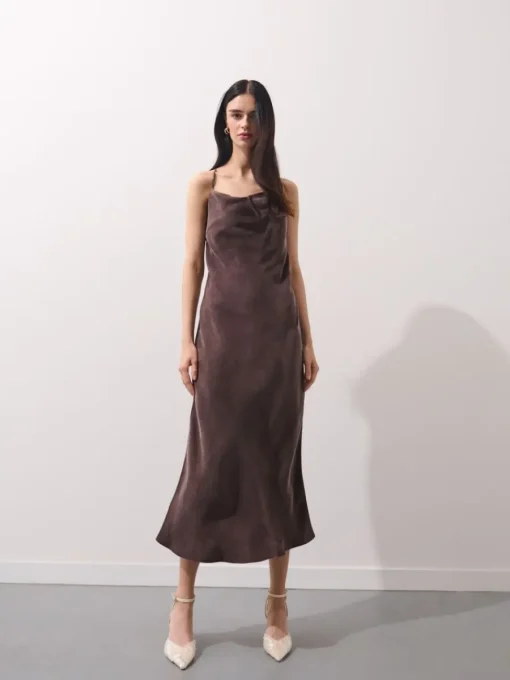 Kleider, Overalls|Entdecke Alles>MOHITO Maxikleid mit Trägern Dunkelbraun