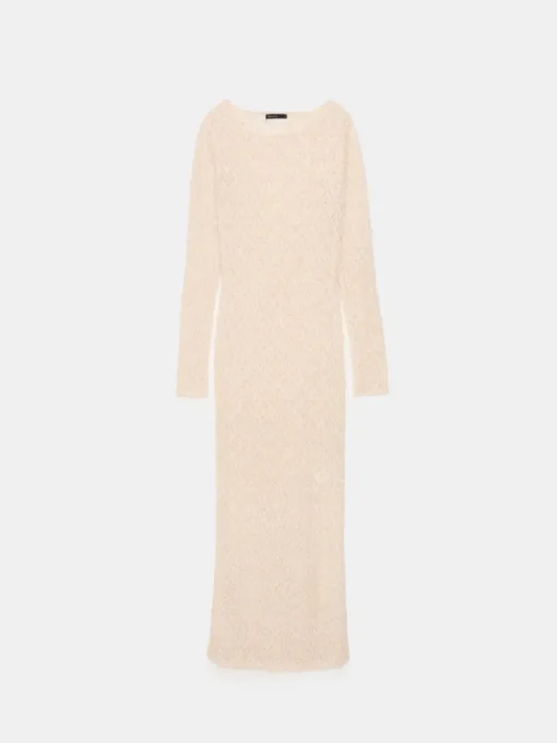 Midi, Maxikleider|Kleider, Overalls>MOHITO Maxi-Strickkleid Nude