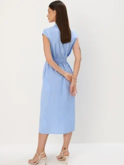 Leinen></noscript>MOHITO Midi-Hemdkleid Hellblau