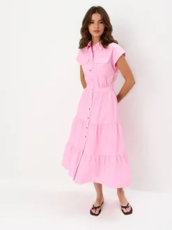Coming Soon!>MOHITO Midi-Hemdkleid Pink