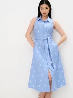 Bestsellers>MOHITO Midi-Hemdkleid Blau