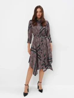 Midi, Maxikleider|Kleider, Overalls>MOHITO Midi-Hemdkleid Mehrfarbig