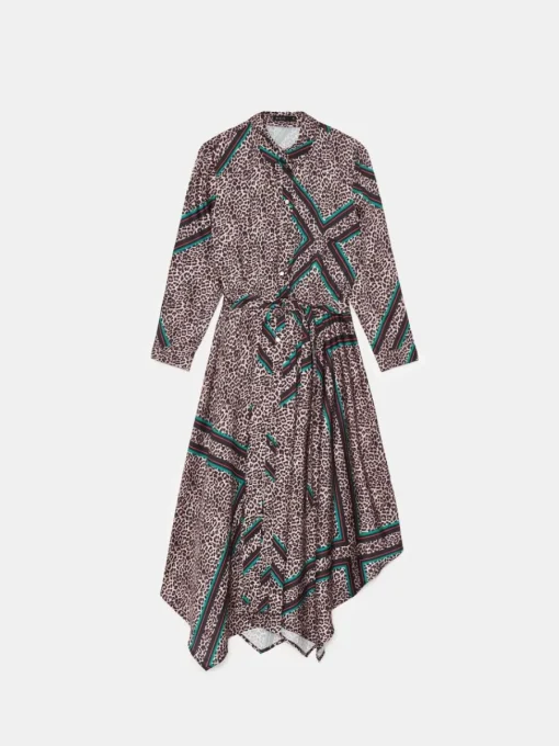 Midi, Maxikleider|Kleider, Overalls>MOHITO Midi-Hemdkleid Mehrfarbig