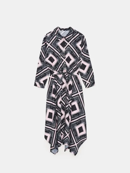 Midi, Maxikleider|Kleider, Overalls>MOHITO Midi-Hemdkleid Schwarz